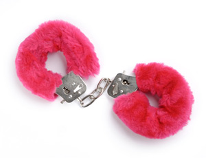 fuzzy pink handcuffs