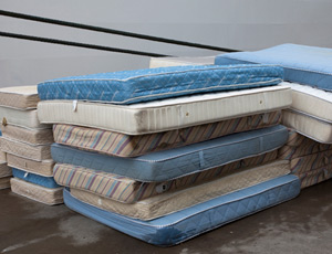 pile of mattresses