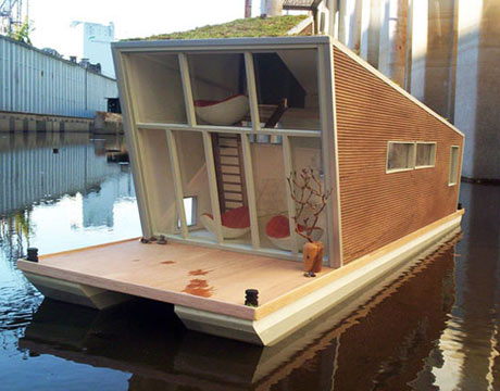 schwimmhaus houseboat by architects confused-direction