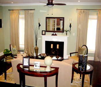 modern living room fireplace