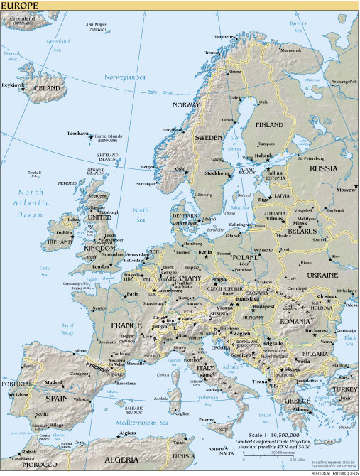 Yahoo Map Of Europe