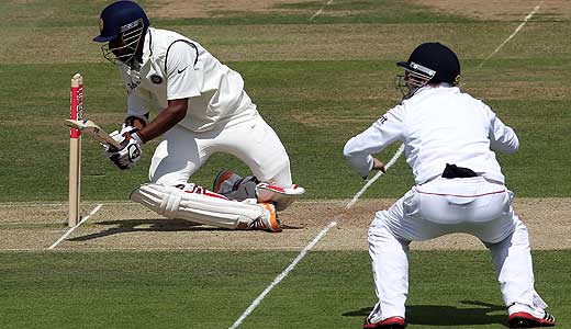 Mukund cops one in the visor from Tremlett. 