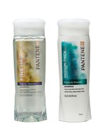 Pantene Pro-V Fine Hair Solutions Flat to Volume Shampoo and Medium-Thick Hair Solutions Frizzy to Smooth Shampoo