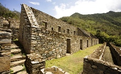 A 15th-century wall at Choquequirao, whose nearly 200 slope terraces were built about 6,000 feet above the glacier-fed Apurímac River.