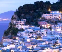 Buildings covering a hillside in Capri, Italy