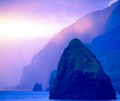 Coastal cliffs in Molokai, Hawaii