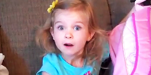 Little girl's priceless reaction to birthday surprise (Y! Video)