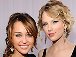 Miley Cyrus and Taylor Swift arrives to the 51st Annual Grammy Awards at the Staples Center (Kevin Mazur/WireImage.com)
