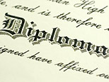 Diploma text excerpt (iStockphoto.com)