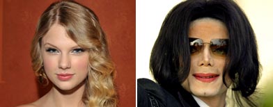Taylor Swift (Lester Cohen/WireImage); Michael Jackson (E. Neitzel/WireImage)