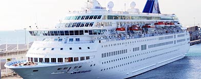 Louis Majesty cruise ship at Barcelona's port, Spain, on Thursday, March 4, 2010. (AP/Manu Fernandez)
