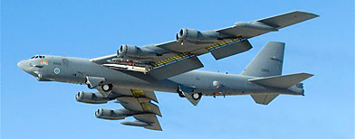 In this image provided by the U.S. Air Force, an X-51A Waverider rides under the wing of a B-52 Stratofortress, Dec. 9, 2008. A similar X-51A successfully launched from a B-52 Stratofortress, Wednesday May 26, 2010. (AP Photo/U.S. Air Force - Mike Cassidy)