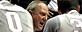 Head coach Thad Matta of the Ohio State Buckeyes talks with his players during a timeout including Jon Diebler #33 and Jared Sullinger #0.