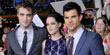 Robert Pattinson, Kristen Stewart and Taylor Lautner arrive at 'The Twilight Saga: Breaking Dawn - Part 1' Premiere at Nokia Theatre L.A. Live on November 14, 2011 in Los Angeles, California. (Gregg DeGuire/FilmMagic)