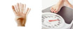Blurry hand, person weighing themselves (Yahoo! Health)