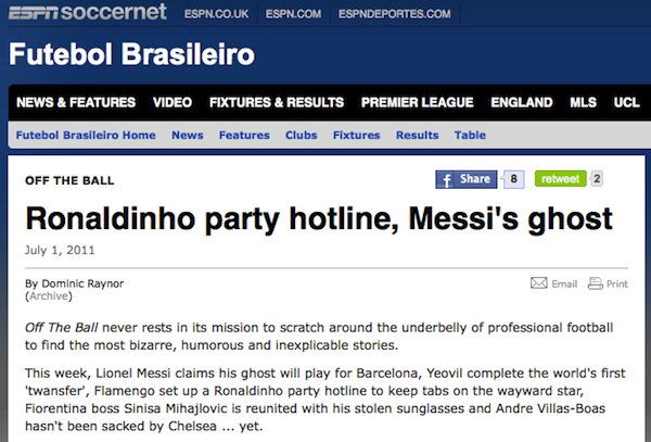 ESPN published our fake Messi ghost quotes as if they were real