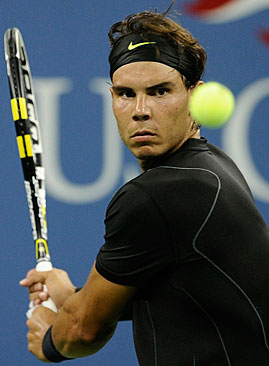 Nadal readies for a return.