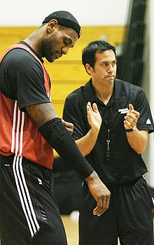 Erik Spoelstra's efforts to hold LeBron James accountable have been met with resistance.