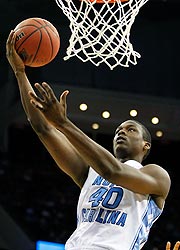 Harrison Barnes, who won ACC rookie of the year honors, will be one of five returning starters for UNC.