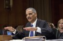 Attorney General Eric Holder testifies on Capitol Hill in Washington, Tuesday, June 12, 2012, before the Senate Judiciary Committee hearing looking into national security leaks. (AP Photo/J. Scott Applewhite)