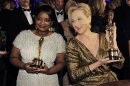 Octavia Spencer with the Oscar for best actress in a supporting role for 