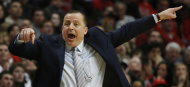 Chicago Bulls head coach Tom Thibodeau calls a play against the Miami Heat during the second half of Game 3 of an NBA basketball playoffs Eastern Conference semifinal on Friday, May 10, 2013, in Chicago. The heat won 104-94. (AP Photo/Charles Rex Arbogast)