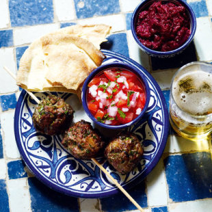 Moroccan lamb meatball kebabs - recipe