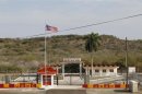 The Northeast gate marks the end of U.S. soil as the road leads into Cuba at Guantanamo Bay U.S. Naval Base