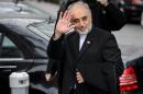 The director of the Iranian Atomic Energy Organization, Ali Akbar Salehi, leaves after a meeting on February 23, 2015 in Geneva