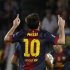 Barcelona's Messi celebrates after scoring a goal against Spartak Moscow during their Champions League Group G soccer match in Barcelona