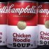 This Feb. 15, 2012 photo shows cans of Campbell's Chicken Noodle Soup, posed in San Diego. Campbell Soup Co. said Friday Feb. 17, its second-quarter net income fell 14 percent as it faced higher commodity costs and it worked to improve its core soup business. (AP Photo/Gregory Bull)