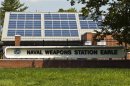 A general view of the Naval Weapons Station Earle's entrance is seen in Colts Neck, New Jersey