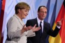 Merkel y Hollande en Berlín