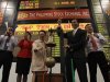 Philippine Stock Exchange President and CEO Hans Sicat, second from right, gestures as PSE treasurer Ma. Vivian Yuchengco rings the bell to signal the start of the first day of trading at Philippine Stock Exchange at the financial district of Makati, south of Manila, Philippines on Wednesday Jan. 2, 2013. Stock markets in Asia registered relief Wednesday over the U.S. congressional vote to stop hundreds of billions of dollars in automatic tax increases and spending cuts that risked plunging the world's biggest economy into recession. (AP Photo/Aaron Favila)