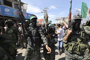 Hamas militants attend the funeral of Palestinian Jihad &hellip;