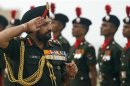 India's army chief General Bikram Singh inspects the military parade before his meeting with Sri Lanka's army commander Lieutenant General Jagath Jayasuriya at the army headquarters in Colombo
