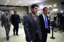 Ryan arrives for a briefing to all members of Congress by senior Obama administration officials on proposed military action against Syria, at the U.S. Capitol in Washington