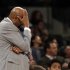 New York Knicks head coach Mike Woodson reacts in the second half of Game 1 of their NBA basketball playoff series in the Eastern Conference semifinals against the Indiana Pacers at Madison Square Garden in New York, Sunday, May 5, 2013. The Pacers won 102-95. (AP Photo/Kathy Willens)