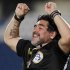 Maradona, coach of Al-Wasl, celebrates after his team scores against Al Khor during their GCC Champions League soccer match in Doha