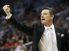 Louisville head coach Rick Pitino reacts as his team plays Florida during the first half of an NCAA tournament West Regional final college basketball game, Saturday, March 24, 2012, in Phoenix. (AP Photo/Chris Carlson)