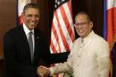 U.S. President Obama meets with Philippine's President Aquino inside Malacanang presidential palace in Manila
