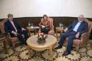 U.S. Secretary of State Kerry, EU envoy Ashton and Iranian Foreign Minister Zarif meet in Muscat
