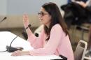 Dr. Mona Hanna-Attisha testifies during a meeting of Michigan's special Joint Committee on the Flint Water Public Health Emergency, Tuesday, March 29, 2016, at the Northbank Center in Flint, Mich. (Daniel Mears/Detroit News via AP) DETROIT FREE PRESS OUT; HUFFINGTON POST OUT; MANDATORY CREDIT