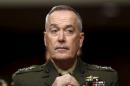 Joint Chiefs of Staff Chair USMC General Dunford testifies before Senate Armed Services Committee hearing in Washington