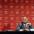 FILE - In this Dec. 6, 2012, file photo, Wisconsin Athletic Director Barry Alvarez announces that he will coach the team in this year's Rose Bowl during a news conference in Madison, Wis. The Big Ten could only fill seven of their eight predetermined bowl slots _ and each of those bowl-bound teams are currently underdogs. From the 5-loss Wisconsin team that still wound up in the Rose Bowl to the 6-6 Purdue squad that fired its coach, the beleaguered Big Ten isn’t expected to do much of anything in the postseason. (AP Photo/Morry Gash, File)