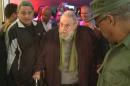 An image from a video taken January 8, 2014 of former Cuban president Fidel Castro at a nonprofit cultural centre in Havana