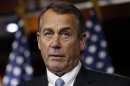 House Speaker Rep. John Boehner, R-Ohio, speaks to the media about the fiscal cliff at the U.S. Capitol in Washington, on Thursday, Dec. 20, 2012. (AP Photo/Jacquelyn Martin)