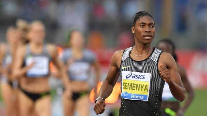 South Africa&#39;s Caster Semenya competes in the women&#39;s 800m event at Rome&#39;s Diamond League competition on June 2, 2016