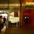 A security guard locks the door to a Sainsbury store in central London