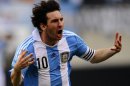 Lionel Messi comemora gol em partida contra o Brasil no dia 9 de junho